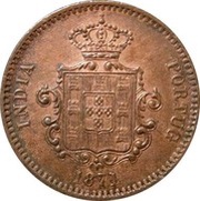 ¼ Tanga / 15 Réis – Luíz I Mumbai mint obverse image