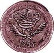 20 Réis - João V Damão mint to Baçaim obverse image