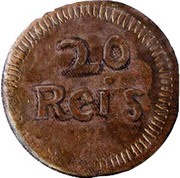 20 Réis - Maria I Dio mint, India, 1788-1799 reverse image