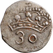 30 Réis "½ Tanga"- João V Goa mint reverse image