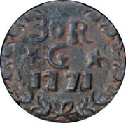 30 Réis "½ Tanga"- José I- Goa mint, India, 1759-1778 reverse image