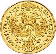 1 Ducat - Maria Theresia Graz, Austria, 1747-1765 reverse image