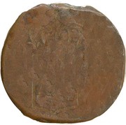 ½ Tanga - Miguel With countermark "PR 809", India, 1831-1834 reverse image