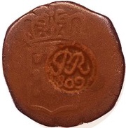 1 Tanga - Miguel I With countermark "PR 809" obverse image