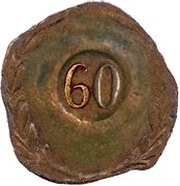 60 Réis - Maria II Countermarked Coinage Tanga obverse image