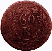 60 Réis - Tanga - Pedro V Damão Mint reverse image