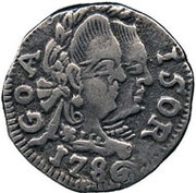 150 Réis - Maria I and Pedro III Goa mint obverse image