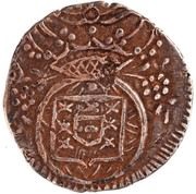 ½ Xerafim - João VI Small armillary sphere, Goa mint, India, 1818-1823 reverse image