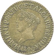 ½ PARDAU - Maria II Goa Mint obverse image
