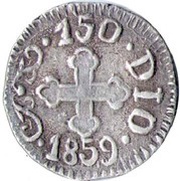 150 Réis - Pedro V Diu Mint reverse image
