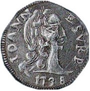 1 Pardau - João V Goa mint obverse image