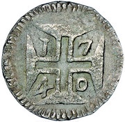 1 Xerafim - João V Damão mint, India, 1740 reverse image