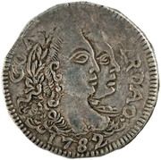 1 Pardau - Maria I and Pedro III Goa mint obverse image