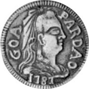 Pardau - Maria I Widow veil, Goa mint obverse image