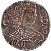 1 Pardau - Miguel I Goa mint obverse image
