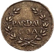 PARDAU DE GOA - Pedro V, India, 1856-1861 reverse image