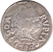 Rupia - Maria I and Pedro III Goa mint obverse image