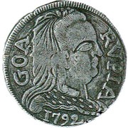 1 Rupia - Maria I Widow veil type; Goa Mint obverse image