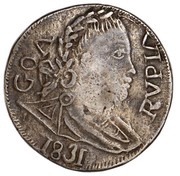 1 Rupia - Miguel I Goa mint obverse image