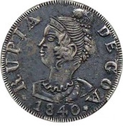 RUPIA DE GOA - Maria II obverse image