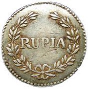 RUPIA - Maria II Small bust, Goa Mint, India, 1845-1849 reverse image
