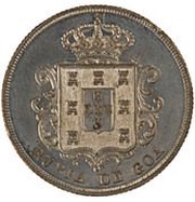 RUPIA DE GOA - Maria II Pattern reverse image