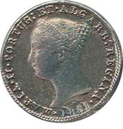 RUPIA DE GOA - Maria II obverse image