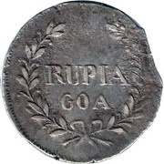 RUPIA DE GOA - Pedro V, India, 1856-1861 reverse image