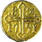 São Tomé de 8 Xerafins - Maria I Goa mint, India, 1788-1805 reverse image