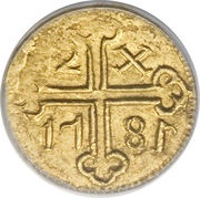 12 Xerafins São Tomé - José I Goa mint, India, 1766-1782 reverse image