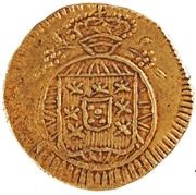 São Tomé de 12 Xerafins - João VI Small armillary sphere, Goa mint obverse image