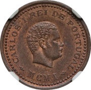 1⁄12 Tanga - Carlos I Lisboa mint obverse image