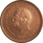 ⅛ Tanga - Luíz I Calcutta mint obverse image