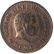 ⅛ Tanga - Carlos I Lisboa mint obverse image