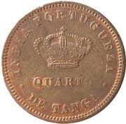 ¼ Tanga - Luíz I Calcutta mint, India, 1881-1888 reverse image