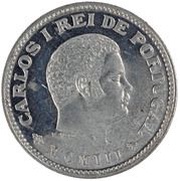 ¼ Tanga - Carlos I Pattern, Lisboa mint obverse image