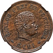 ½ Tanga - Carlos I Lisboa mint obverse image