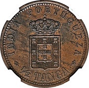 ½ Tanga - Carlos I Lisboa mint, India, 1901-1903 reverse image