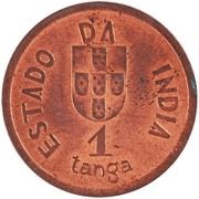 1 TANGAS - Republic Pattern, Lisboa mint, India, 1934 reverse image