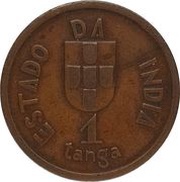1 Tanga- Republic Lisboa mint, India, 1934 reverse image