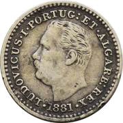 ⅛ Rupia - Luíz I Calcutta mint obverse image