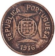 ½ Rupia - Republic Lisboa mint, India, 1936 reverse image