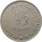 ½ Rupia - Republic Lisboa mint obverse image
