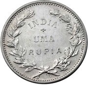 1 Rupia - Republic Lisboa mint, India, 1912 reverse image