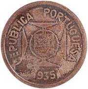 1 Rupia - Republic Pattern, Lisboa mint, India, 1935 reverse image