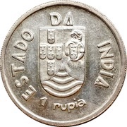 1 Rupia - Republic Lisboa mint, India, 1935 reverse image