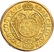 2 Ducats - Leopold I Vienna, Austria, 1682 reverse image