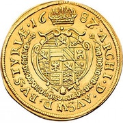 2 Ducats - Leopold I Graz, Austria, 1685-1687 reverse image