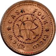 4 Cash - Moolam Thirunal Rama Varma VI, India, 1901-1910 reverse image