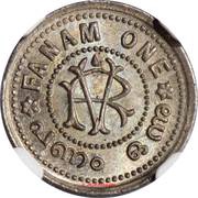 1 Fanam - Moolam Thirunal Rama Varma VI, India, 1901-1911 reverse image